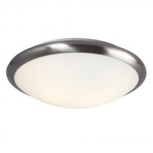Galaxy Lighting 612392BN 2PL13 - Flush Mount Ceiling Light - in Brushed Nickel finish with Satin White Glass
