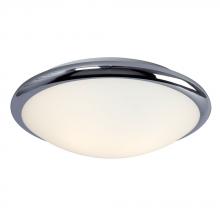 Galaxy Lighting 612392CH 2PL13 - Flush Mount Ceiling Light - in Polished Chrome finish with Satin White Glass