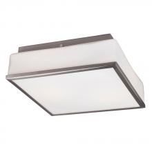 Galaxy Lighting L613500BN016A1 - LED Square Flush Mount Ceiling Light - in Brushed Nickel finish with Opal White Glass