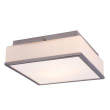 Galaxy Lighting 613500CH-213NPF - Square Flush Mount Ceiling Light - in Polished Chrome finish with Opal White Glass