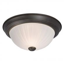 Galaxy Lighting 625021ORB-113EB - Flush Mount Ceiling Light - in Oil Rubbed Bronze finish with Frosted Melon Glass