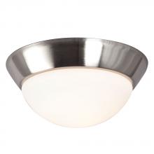 Galaxy Lighting ES626101BN - Flush Mount Ceiling Light - in Brushed Nickel finish with White Glass
