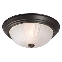 Galaxy Lighting L635022OR010A1 - LED Flush Mount Ceiling Light - in Oil Rubbed Bronze finish with Frosted Melon Glass