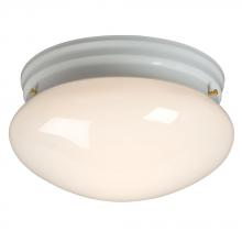 Galaxy Lighting 810210WH 2PL13 - Utility Flush Mount Ceiling Light - in White finish with White Glass