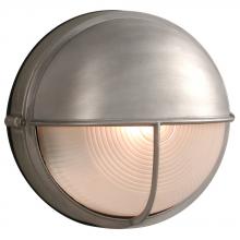 Galaxy Lighting ES305561SA - Outdoor Cast Aluminum Wall Mount Marine Light with Hood - in Satin Aluminum finish with Frosted Glas