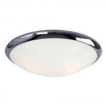 Galaxy Lighting ES612394CH - Flush Mount Ceiling Light - in Polished Chrome finish with Satin White Glass