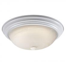 Galaxy Lighting ES635033WH - Flush Mount Ceiling Light - in White finish with Marbled Glass