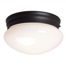 Galaxy Lighting ES810210ORB - Utility Flush Mount Ceiling Light - in Oil Rubbed Bronze finish with White Glass