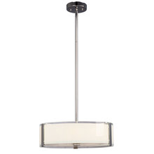 Galaxy Lighting ES914291CH - Pendant - in Polished Chrome finish with Opal White & Clear Glass, includes 6", 12" & 18"
