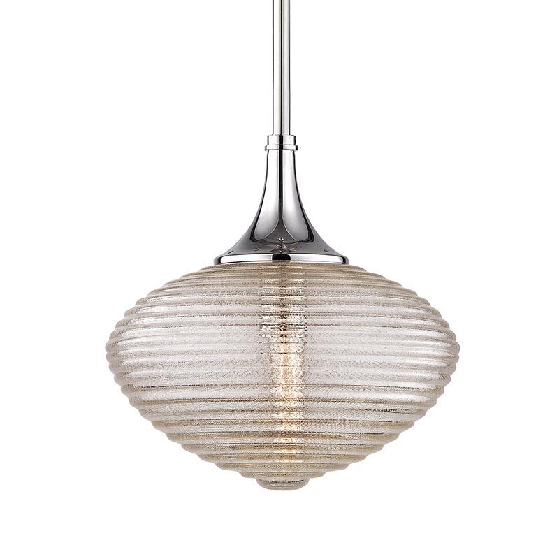 1 LIGHT PENDANT W/ BRASS MESH