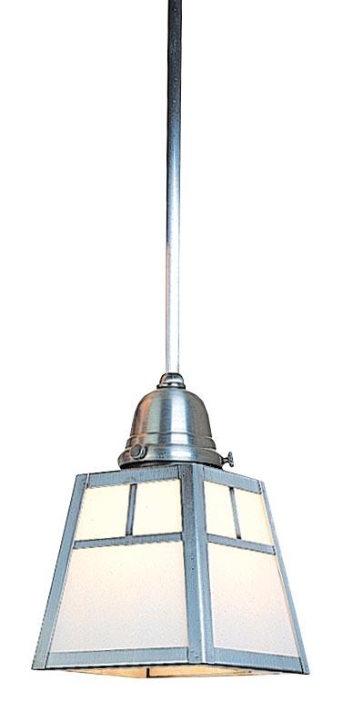 a-line shade one light stem mount pendant with t-bar overlay
