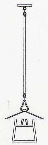 12" carmel stem hung pendant with dart overlay