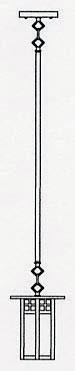 6" glasgow long body stem mount pendant