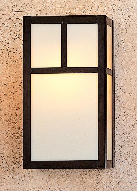 12" mission sconce with classic arch overlay
