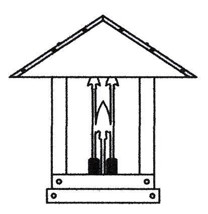 16" timber ridge column mount with arrow filigree