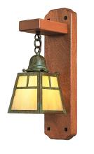 Arroyo Craftsman AWS-1TGW-AB - a-line mahogany wood sconce with t-bar overlay