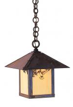 Arroyo Craftsman EH-12AGW-AB - 12" evergreen pendant with classic arch overlay