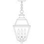 Arroyo Craftsman INH-10GRCLR-BZ - 10" inverness pendant with glass roof