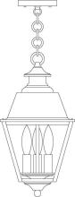 Arroyo Craftsman INH-8MRRM-BZ - 8" inverness pendant with metal roof