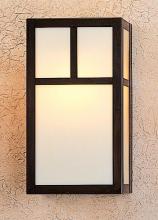 Arroyo Craftsman MS-12TGW-AB - 12" mission sconce with t-bar overlay