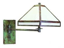 Arroyo Craftsman PSA-1OGW-AB - pasadena wall mount swing arm one light, oak tree filigree