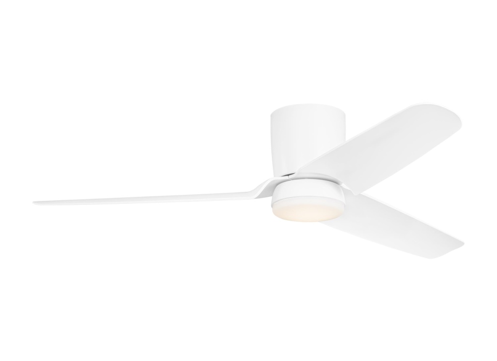 Colgin 56 Hugger LED Ceiling Fan in Matte White with Matte White Blades and Light Kit