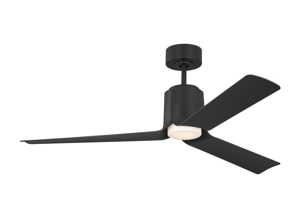Peel Smart 52 LED Ceiling Fan in Midnight Black with Midnight Black Blades and Light Kit
