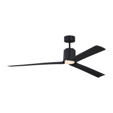 Visual Comfort & Co. Fan Collection 3PESM66MBKD - Peel Smart 66 LED Ceiling Fan in Midnight Black with Midnight Black Blades and Light Kit
