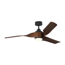 Visual Comfort & Co. Fan Collection 3TOSM60MBKDWD - Touro Smart 60 LED Ceiling Fan in Midnight Black with Dark Walnut Blades and Light Kit