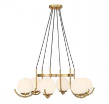 Lighting One US V6-L1-1345-6-322 - Abella 6-Light Chandelier in Warm Brass