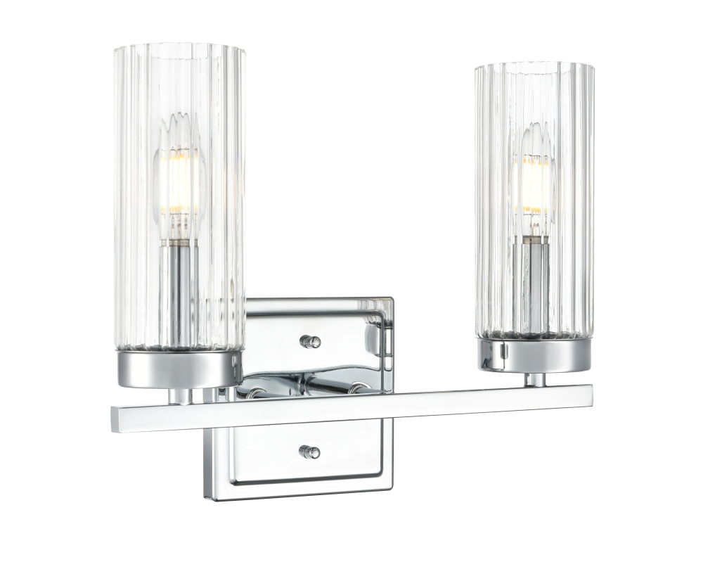 Iversen 12.5" Wide 2-Light Vanity - Polished Chrome