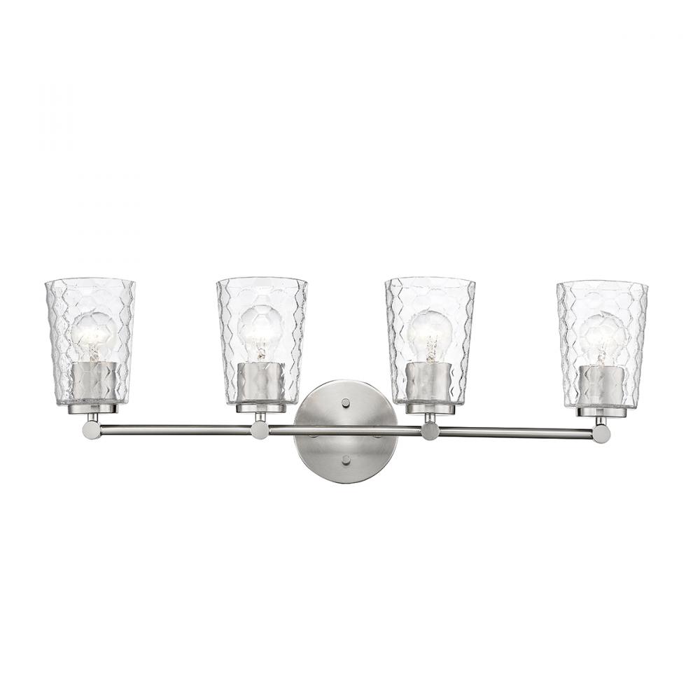 Ashli 4-Light Vanity Brushed Nickel