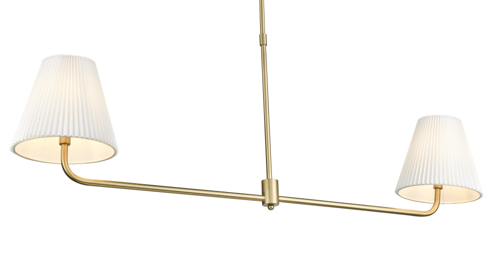 Ami 48" Wide 2-Light Island - Vintage Brass