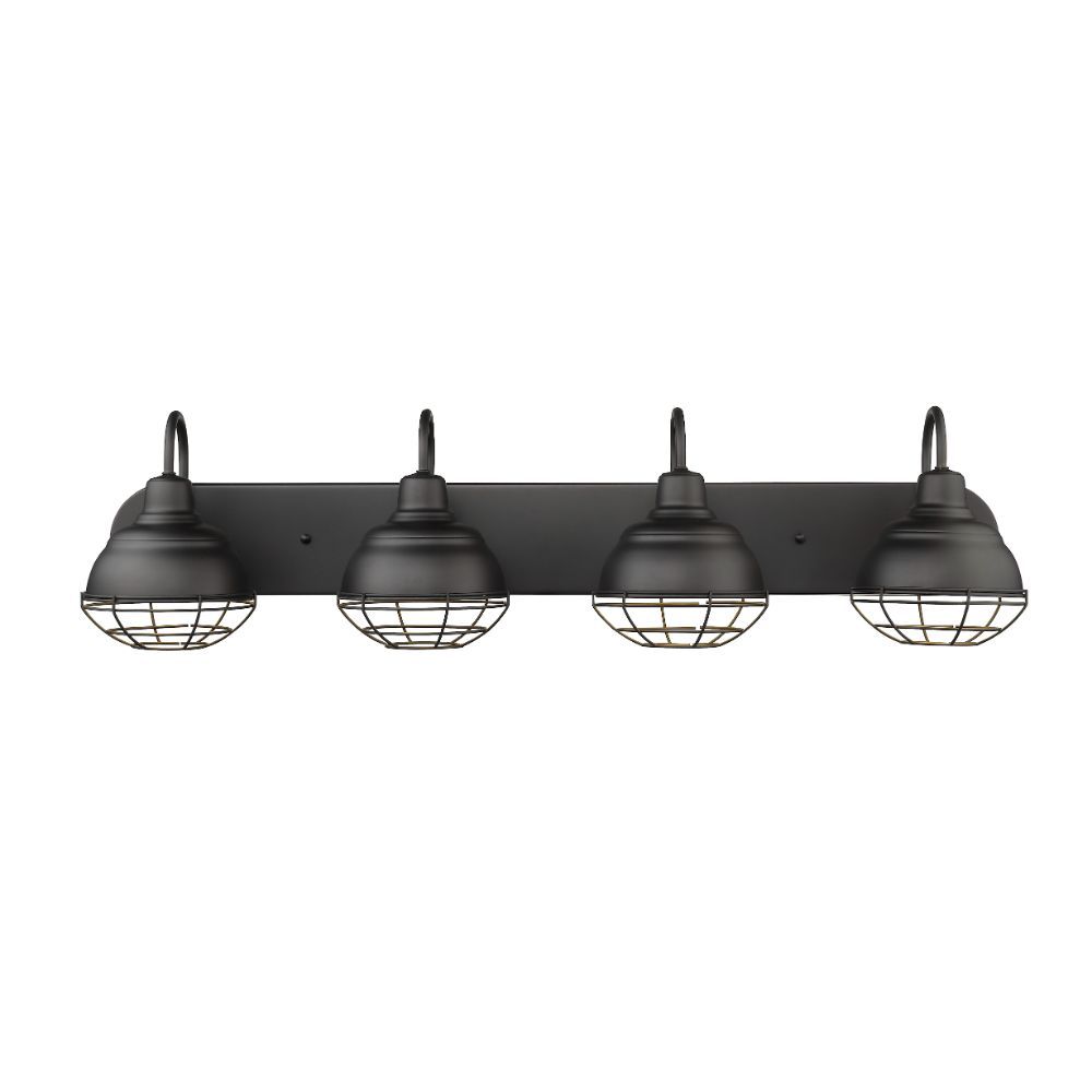 Neo-Industrial 4-Light Vanity Matte Black