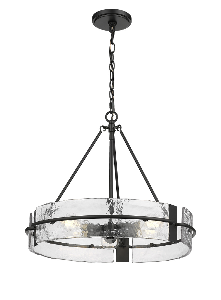 Rezi 20" Wide 3-Light Pendant - Matte Black