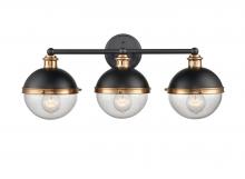 Millennium 4253-MB/AB - Ellmira 3-Light Vanity Matte Black/ Aged Brass