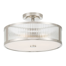 Millennium 23303-PN - Ardezia 15.75" Wide 3-Light Semi-Flush Mount