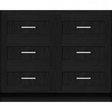 Strasser Woodenwork 23-783 - 42 X 21 X 34.5 Montlake Town Vanity Shaker Midnight Oak 6 Drw