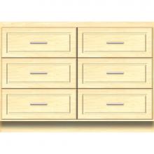 Strasser Woodenwork 23-934 - 48 X 18 X 34.5 Montlake Town Vanity Ultra Nat Maple 6 Drw