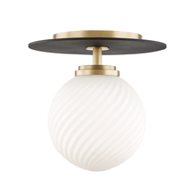 Mitzi by Hudson Valley Lighting H200501S-AGB/BK - Ellis Semi Flush