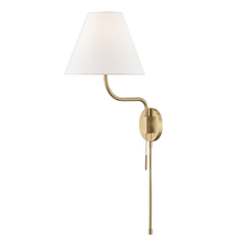 Mitzi by Hudson Valley Lighting HL240101-AGB - Patti Plug-in Sconce