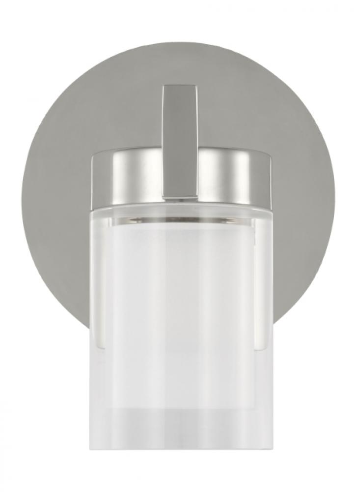 Kelly Wearstler Esfera 1-light dimmable LED small sconce with polished nickel finish