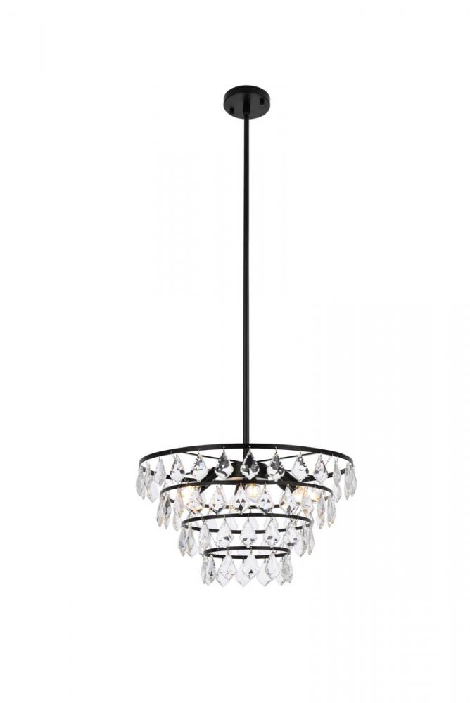 Ella 20 inch pendant in black
