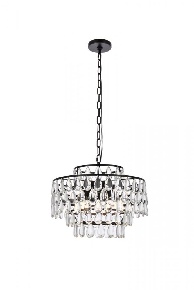 Mila 18 inch pendant in black