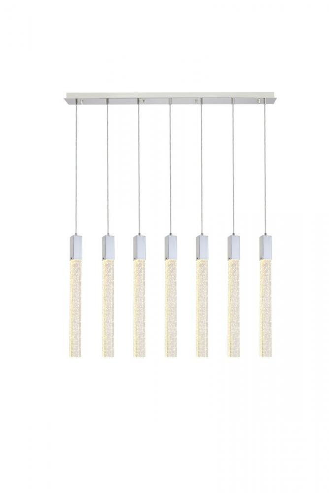 Weston 7 lights pendant in chrome