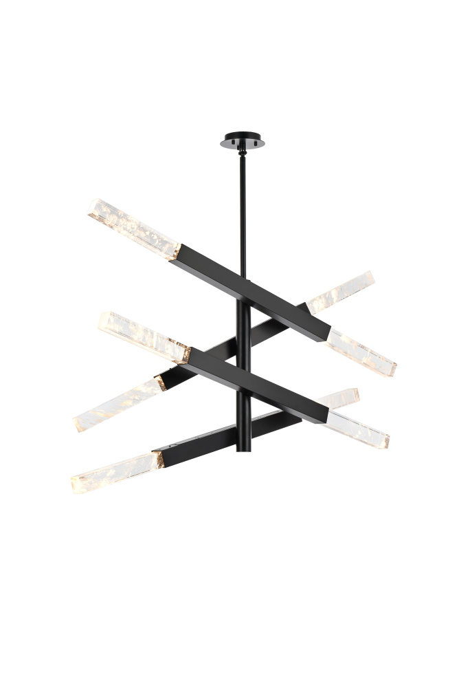 Pendant L48"H22"L8 Black