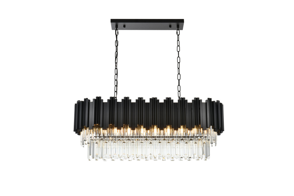 Pendant L36.5"W14"H14"L9 Black