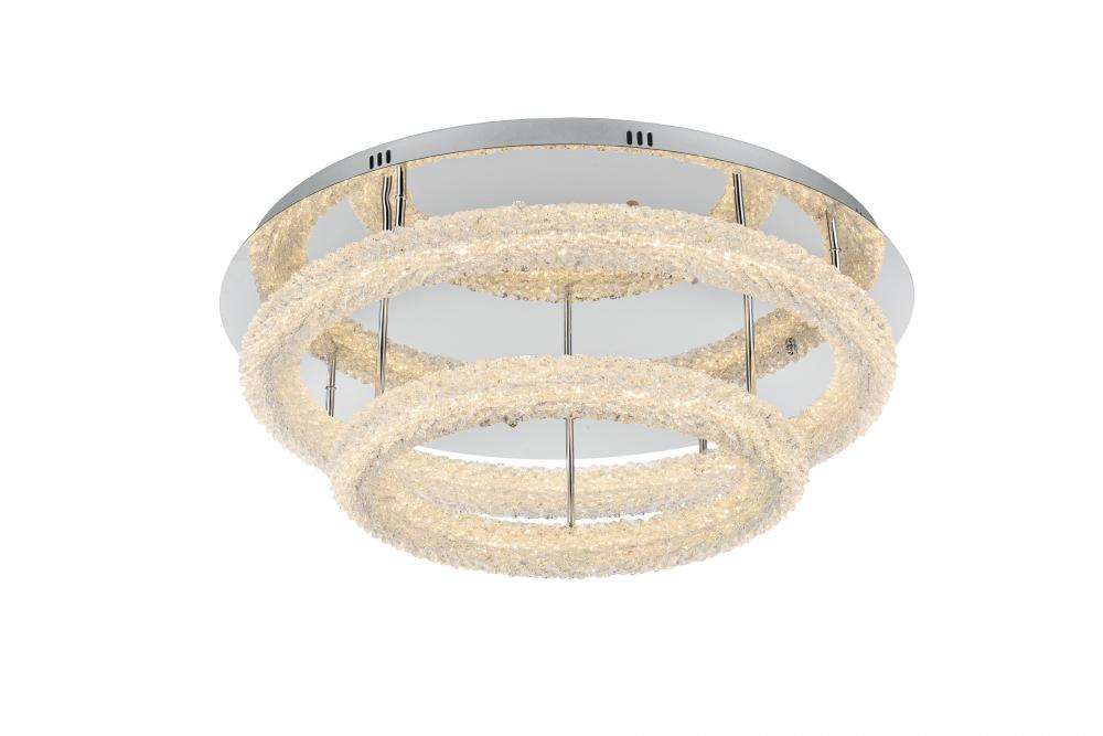 Bowen 29.5 inch LED Flush Mount in Chrome