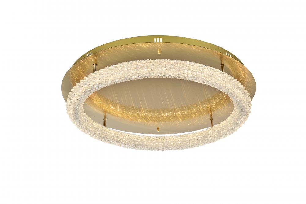 Bowen Flush D29.5''H5.5''LED 38W  L1 Satin Gold