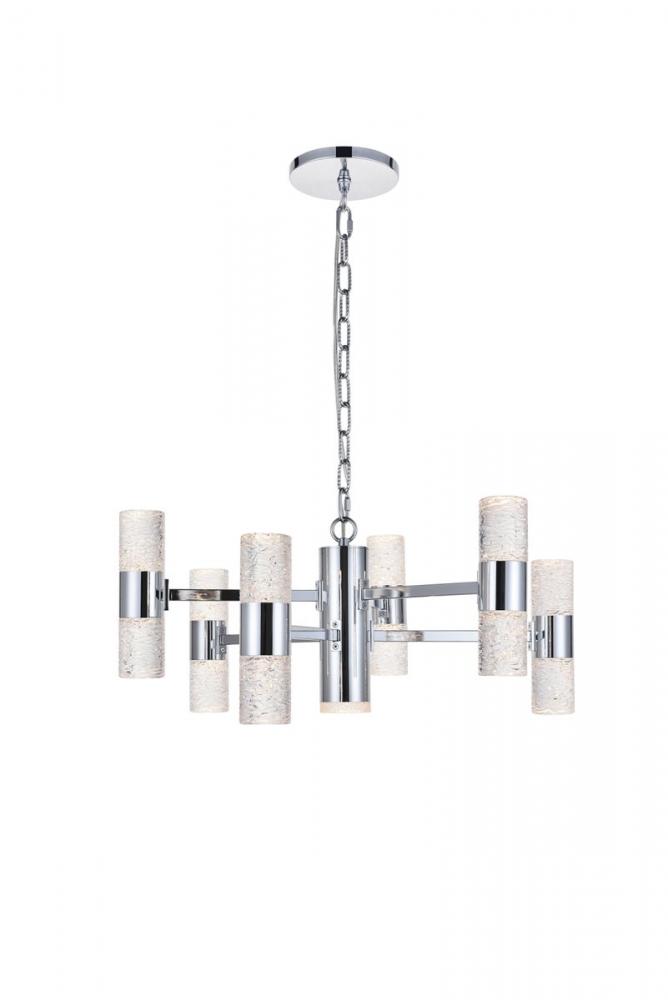 Vega 13 Light Chrome LED Pendant